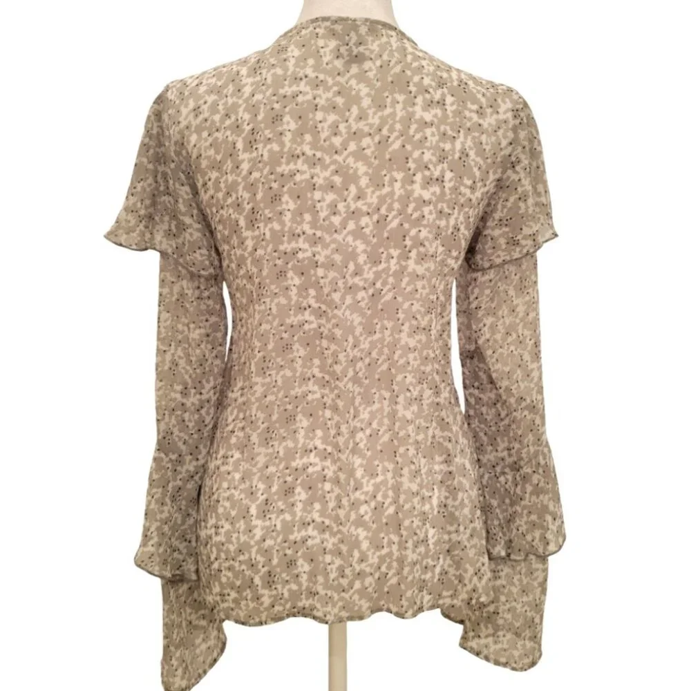 H&M Sheer Ruffle Sleeve Blouse – Totally Spring Ready ! - Picture 2 of 12